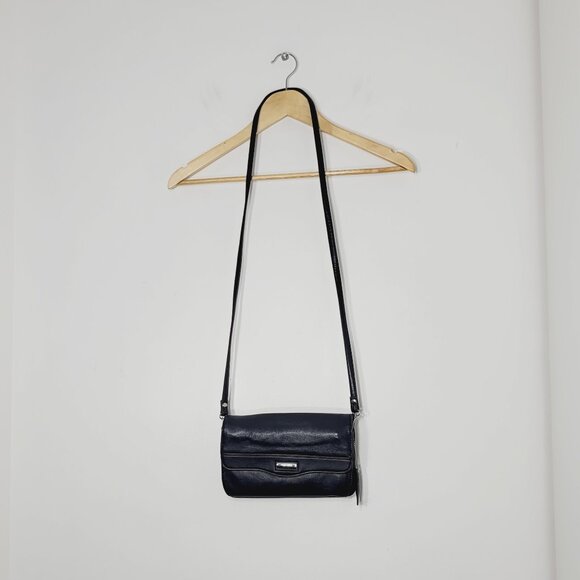 Visione Vintage Black Genuine Leather Adjustable Removable Strap Crossbody Bag - Picture 1 of 16